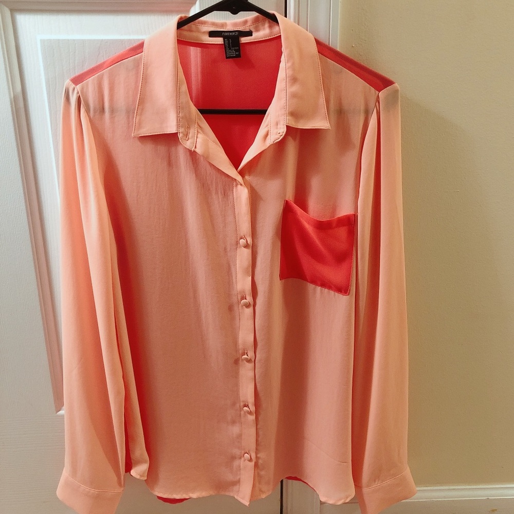 Pink peach blouse t-shirt